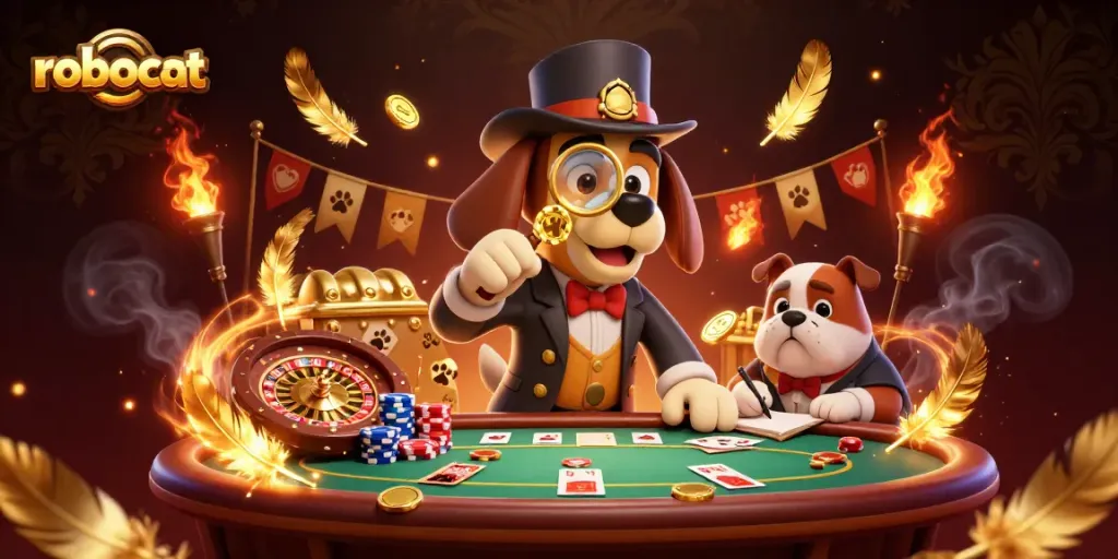 Experience thrilling gameplay at Robocat Casino with a detective-themed adventure!