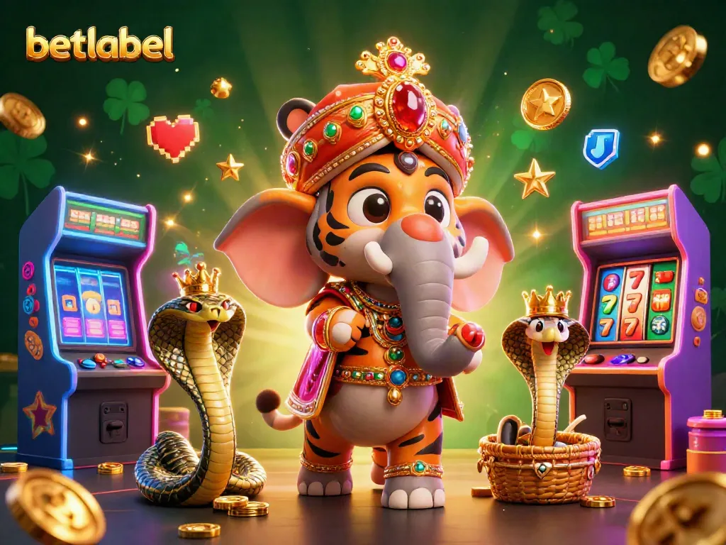 Experience thrilling gameplay at betlabel with a vibrant casino-themed 3D illustration depicting colorful elements and characters.